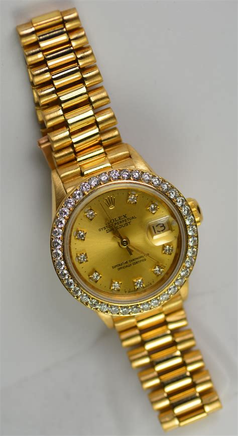 rolex diamond bezels 18k